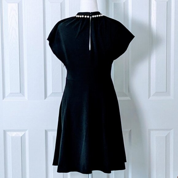 KATE SPADE Women's Elegant Cap Sleeve Rhinestone Pearl Dress Size 4 Black - Picture 2 of 7